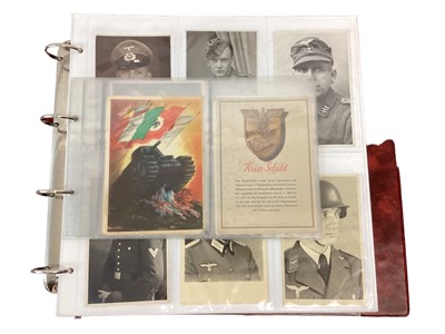 Lot 854 - Extensive collection of Nazi period German postcards including propaganda cards, portraits of troops, Hitler and Nazi leadership, Nazi architecture, parades, female nudes etc (278)