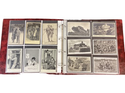 Lot 854 - Extensive collection of Nazi period German postcards including propaganda cards, portraits of troops, Hitler and Nazi leadership, Nazi architecture, parades, female nudes etc (278)