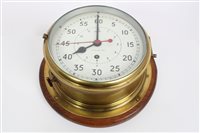 Lot 807 - 20th century Naval ships' brass bulkhead...