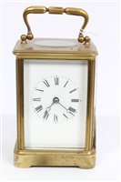 Lot 809 - Late 19th century French carriage Clocksck...