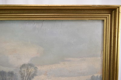 Lot 1066 - Paul Earee (1888-1968) oil on board - Ladies Bridge, 41cm x 48cm, landscape study verso, Gainsborough's House Exhibition label verso, with certification from the artist's daughter (Joan Ascot), fra...