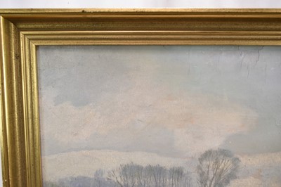 Lot 1066 - Paul Earee (1888-1968) oil on board - Ladies Bridge, 41cm x 48cm, landscape study verso, Gainsborough's House Exhibition label verso, with certification from the artist's daughter (Joan Ascot), fra...