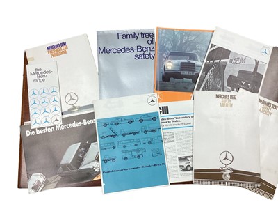 Lot 656 - Collection of 1960s and 70s Mercedes - Benz sales brochures, price lists and related ephemera (approximately 10 brochures).