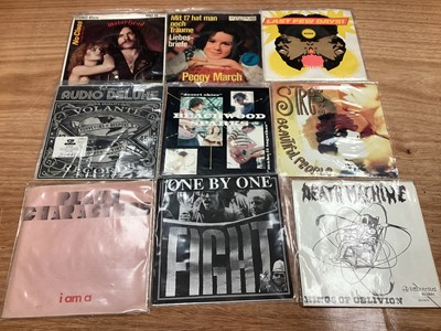 Lot 2221 - Box of 7" picture sleeves (45s), including Iggy and the Stooges, Pet Shop Boys, Fun Boy Three, etc