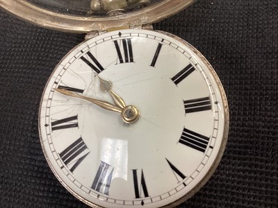 Lot 192 - George III silver pair cased pocket watch and a Victorian silver pair cased pocket watch (2)