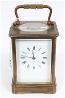 Lot 814 - Late 19th century French carriage Clocksck...