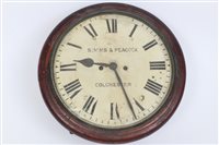 Lot 816 - Victorian wall dial with painted dial, signed -...