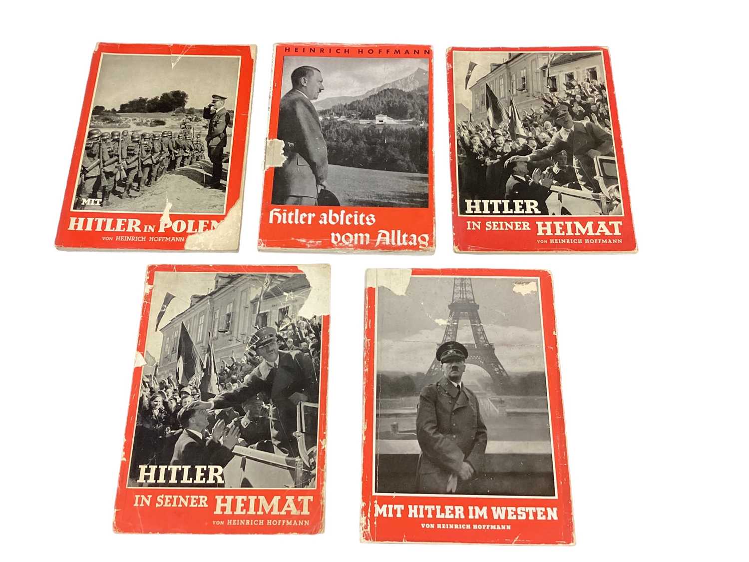 Lot 870 - Five 1930s/1940s Heinrich Hoffmann Hitler propaganda books