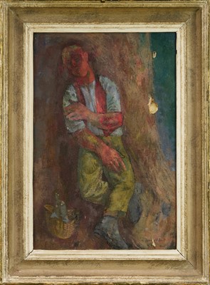 Lot 1029 - *Reginald Brill (1902-1974) oil on canvas - Asleep