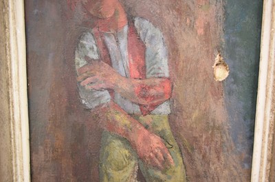 Lot 1029 - *Reginald Brill (1902-1974) oil on canvas - Asleep