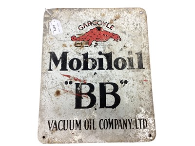 Lot 2179 - Original 'Gargoyle Mobiloil "BB"' Vacuum Oil Company Ltd' metal sign, 38 x 30.5cm