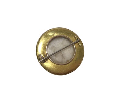 Lot 477 - Victorian gold and enamel circular target brooch