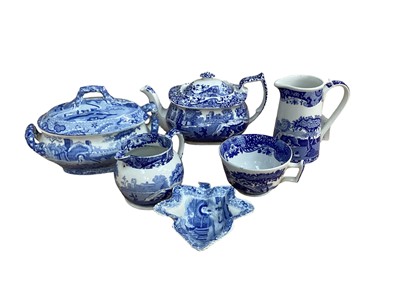 Lot 1293 - Collection of blue and white china, mostly Spode Italian pattern (qty)