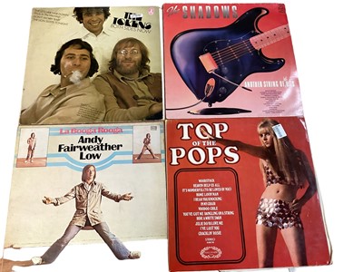 Lot 2237 - Five boxes of mixed LP records including Rick Wakeman, Wings, Dr Hook, Graham Parker, Andy Fairweather Low etc