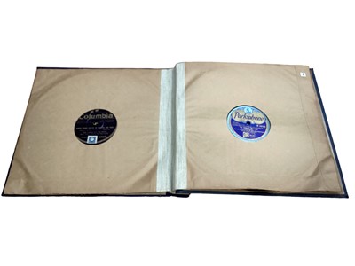 Lot 2230 - Decca 50 windup gramophone with original soundbox and Columbia needle tin plus a few 78s