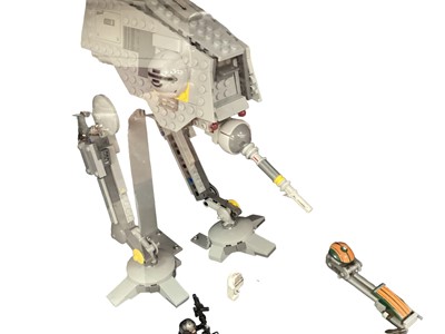 Lot 117 - Lego Star Wars Shop Diorama with Ezras Speeder Bike No.75090 & AT-DP No.75083 (1)