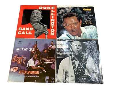 Lot 2238 - Two boxes of LP records including Don Rendell (spotlight 501) Duke Ellington, Don Williams etc and 78's including Eric Delaney, Nat King Cole etc