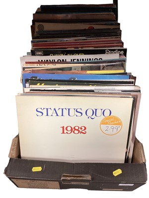 Lot 2240 - Box of LP records including Kay Starr, Brenda Lee, Status Quo, Johnny Kidd & The Pirates, Swinging Blue Jeans, Sweet and The Three Degrees etc