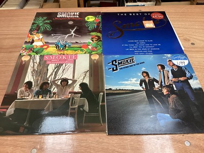 Lot 2241 - Box of LP records including Smokie, Slade, Shadows, Fergal Sharky and compilations