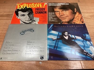 Lot 2242 - Four retro storage units of LP records including The Cars, Johnny Cash, Chairman Of The Board, Floyd Cramer, Emile Ford, The Fortunes, Marianne Faithful, Everly Brothers and Georgie Fame etc