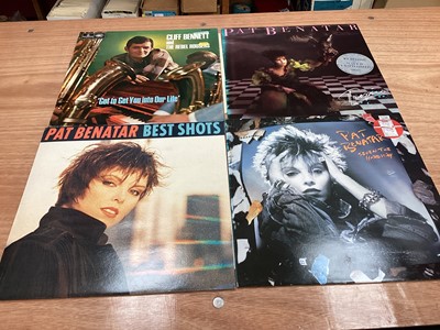 Lot 652 - Three retro storage units of LP records including Pat Benatar, Cliff Bennet and the Rebel Rousers, Tony Bennett, Dave Berry, Elkie Brook and Long John Baldry