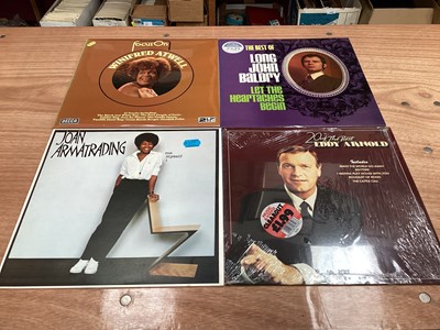 Lot 2243 - Three retro storage units of LP records including Pat Benatar, Cliff Bennet and the Rebel Rousers, Tony Bennett, Dave Berry, Elkie Brook and Long John Baldry