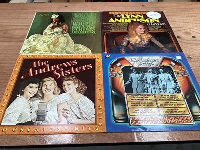 Lot 2243 - Three retro storage units of LP records including Pat Benatar, Cliff Bennet and the Rebel Rousers, Tony Bennett, Dave Berry, Elkie Brook and Long John Baldry