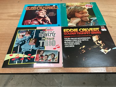 Lot 2243 - Three retro storage units of LP records including Pat Benatar, Cliff Bennet and the Rebel Rousers, Tony Bennett, Dave Berry, Elkie Brook and Long John Baldry