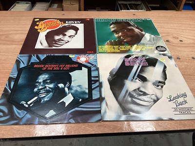 Lot 2243 - Three retro storage units of LP records including Pat Benatar, Cliff Bennet and the Rebel Rousers, Tony Bennett, Dave Berry, Elkie Brook and Long John Baldry