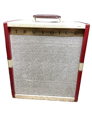 Lot 2255 - 1960s Selmer Truvoice guitar amplifier, cream and red body