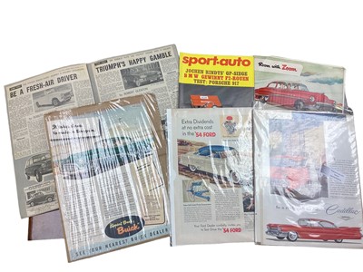 Lot 2188 - Collection of car and motoring related ephemera to include scrap books (1 box)