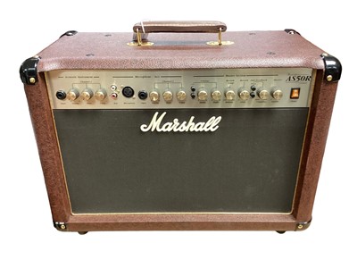 Lot 2258 - Marshall AS50R acoustic guitar amp with receipt and protective cover
