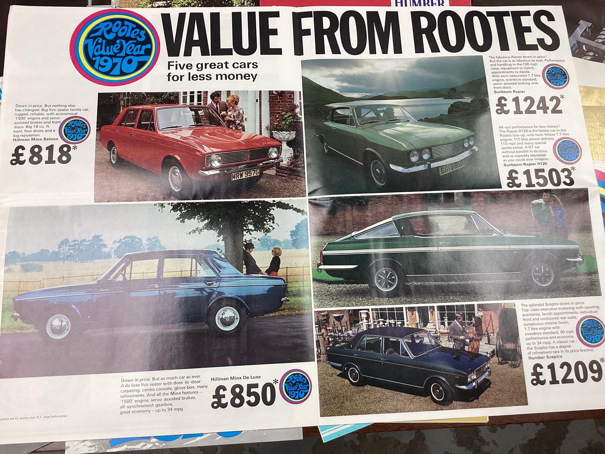 Lot 2190 - Collection of 1960s and 70s Rootes Group