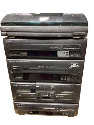 Lot 2259 - Kenwood stereo system with turntable and speakers