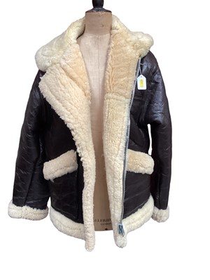 Lot 2142 - Vintage leather and sheepskin Irvin flying jacket