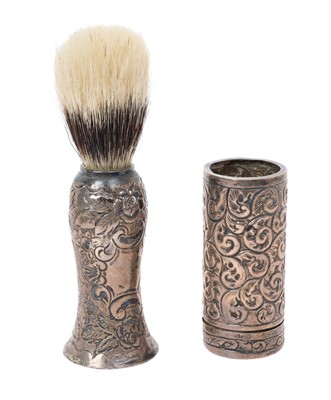 Lot 285 - Late Victorian silver shaving brush