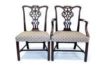 Lot 1401 - Fine George III mahogany elbow chair and...