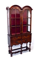Lot 1405 - 18th century Dutch-style walnut display...