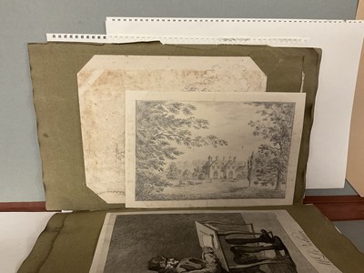 Lot 180 - Folder of 19th century pictures and prints