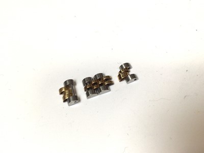 Lot 291 - Rolex stainless gold and steel links for a ladies watch bracelet