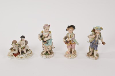 Lot 126 - Four various Meissen figurines