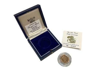 Lot 524 - G.B. - Gold Proof Half Sovereign 1986 (1 coin) boxed with certificate of authenticity