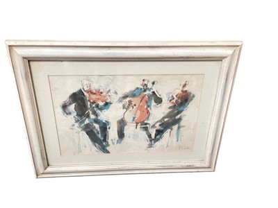 Lot 387 - Bernard Rooke watercolour - string quartet