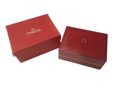 Lot 296 - Vintage Omega watch box and outer box, circa 1970