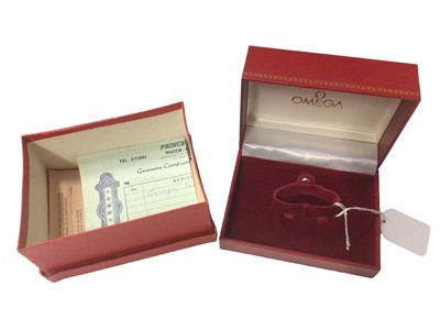 Lot 296 - Vintage Omega watch box and outer box, circa 1970