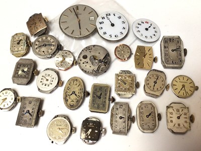 Lot 297 - Collection of vintage watch movements to include Omega