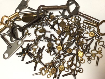 Lot 299 - Collection of antique and vintage watch and clock keys