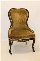 Lot 1411 - Victorian ebonised and gilt metal mounted...