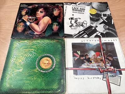 Lot 2280 - Vintage case of LP records including Alice Cooper, Doors, Elton John, Genesis, Jean Michel, Jarre and Eric Burden etc