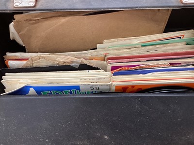 Lot 2288 - Two vintage cases of LP records, 78's and 45's including Ray Conniff, Deep Purple, ABBA, Petula Clark, Status Quo etc